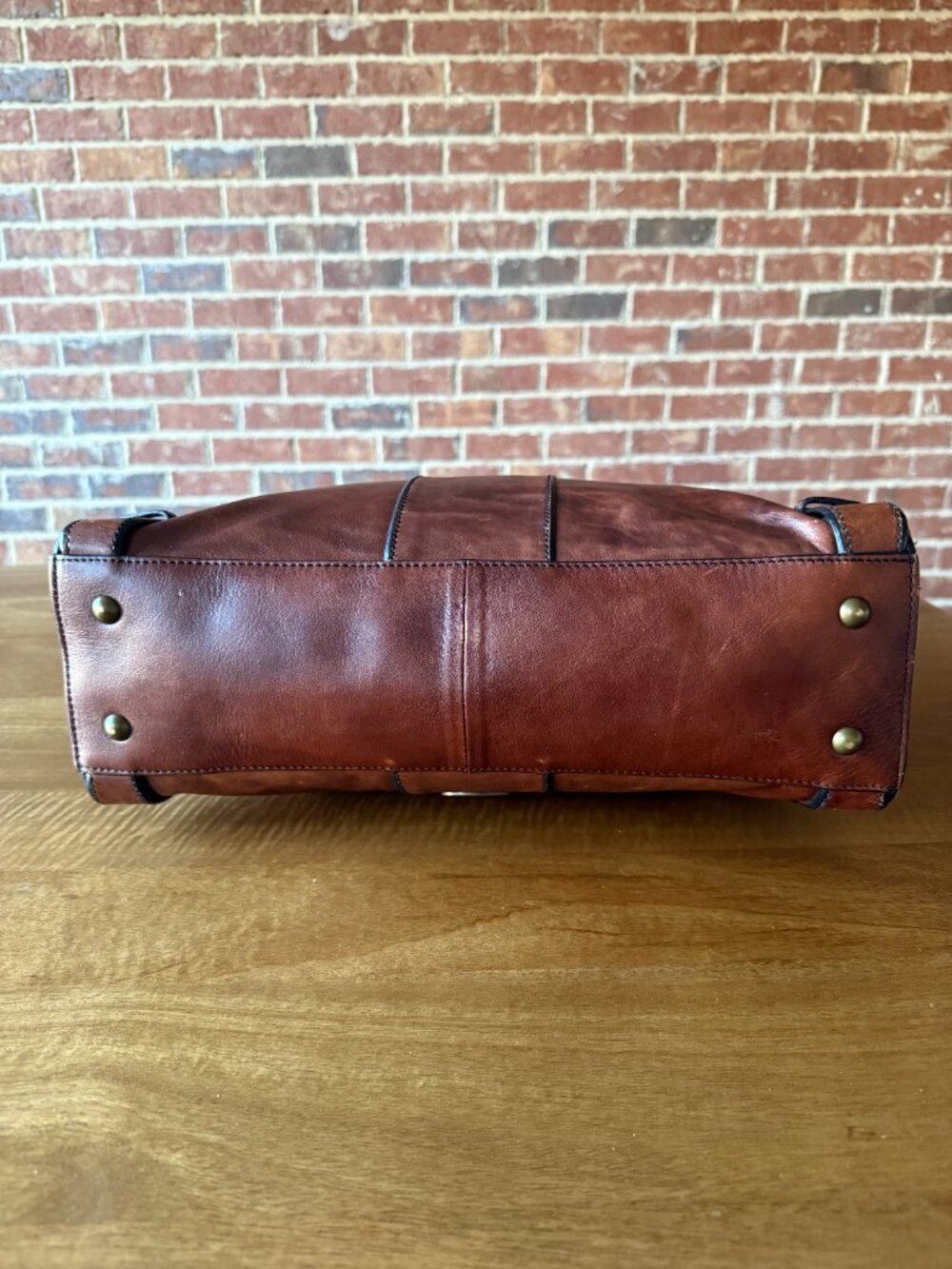 FOSSIL Vintage Reissue VRI Leather Satchel Shoulder Bag. - Picture 7 of 15
